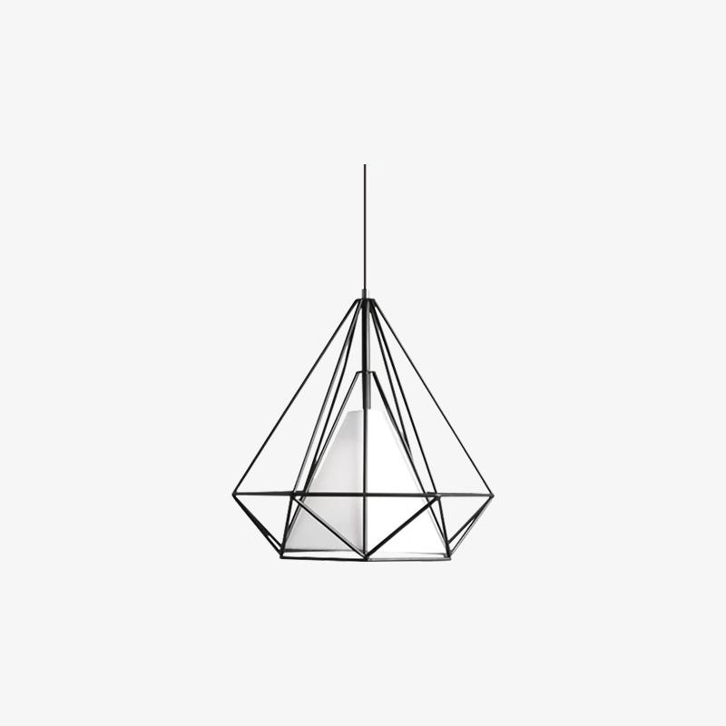 Pendentif en métal cage à diamants