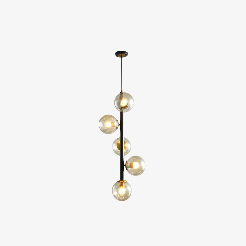 Linear glass pendant light