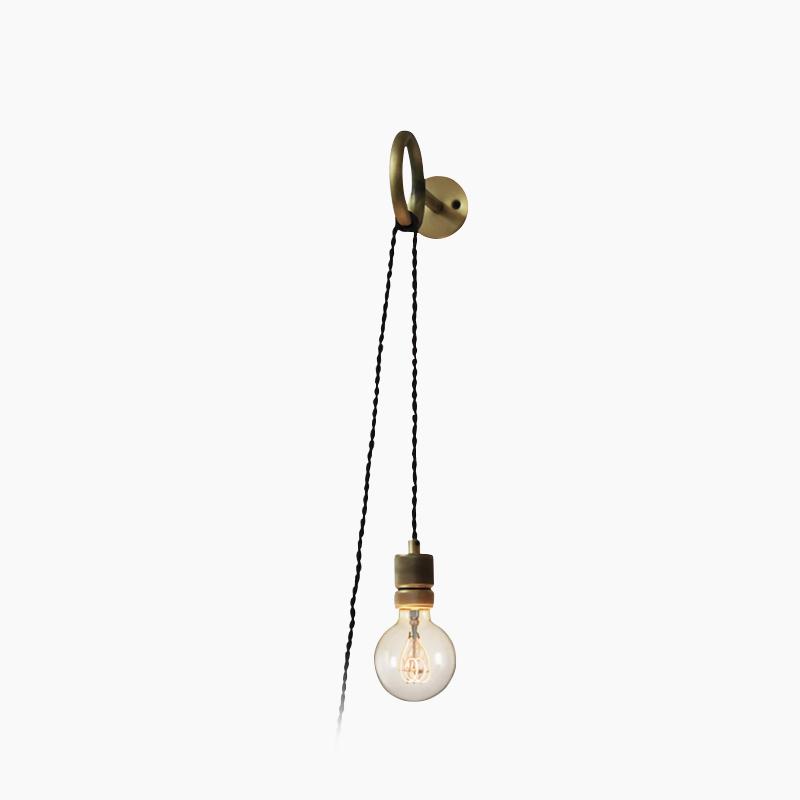 Loop minimalistische wandlamp met stopcontact