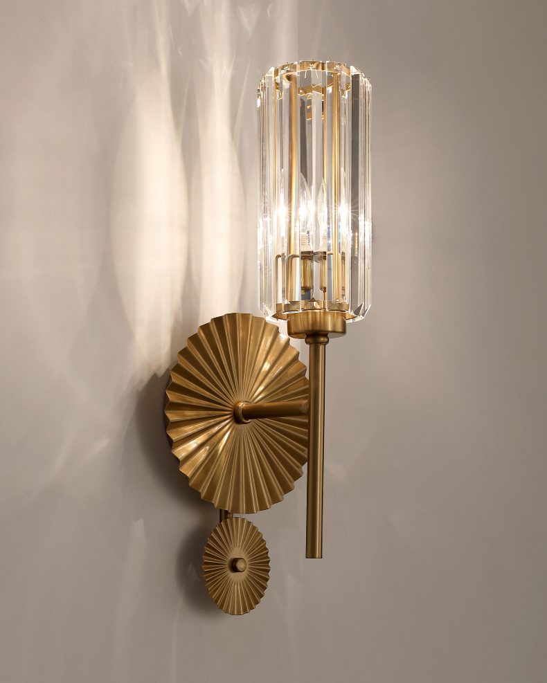 Gold Plate Crystal Wall Lamp Mooielight Gold Plate Crystal Wall Lamp