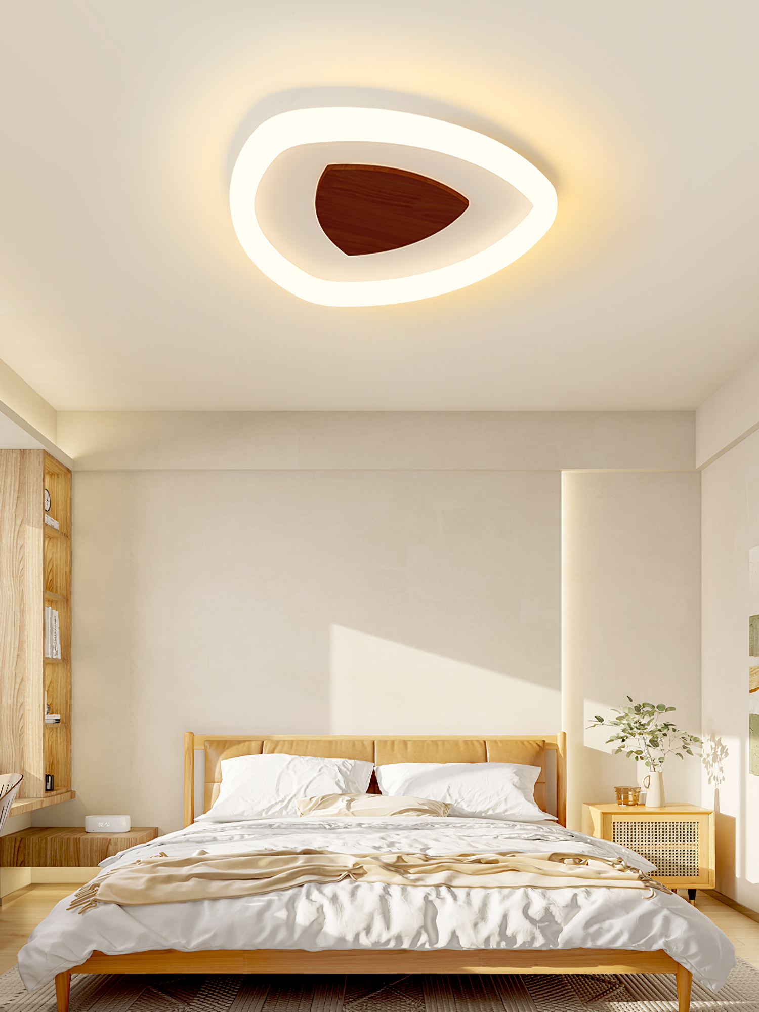 Log Triangle LED Ceiling Light