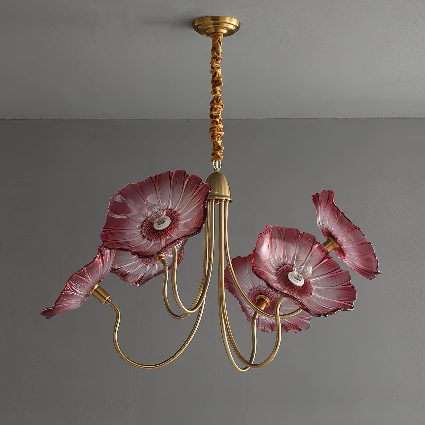Delicate Lotus Leaf Chandelier Mooielight